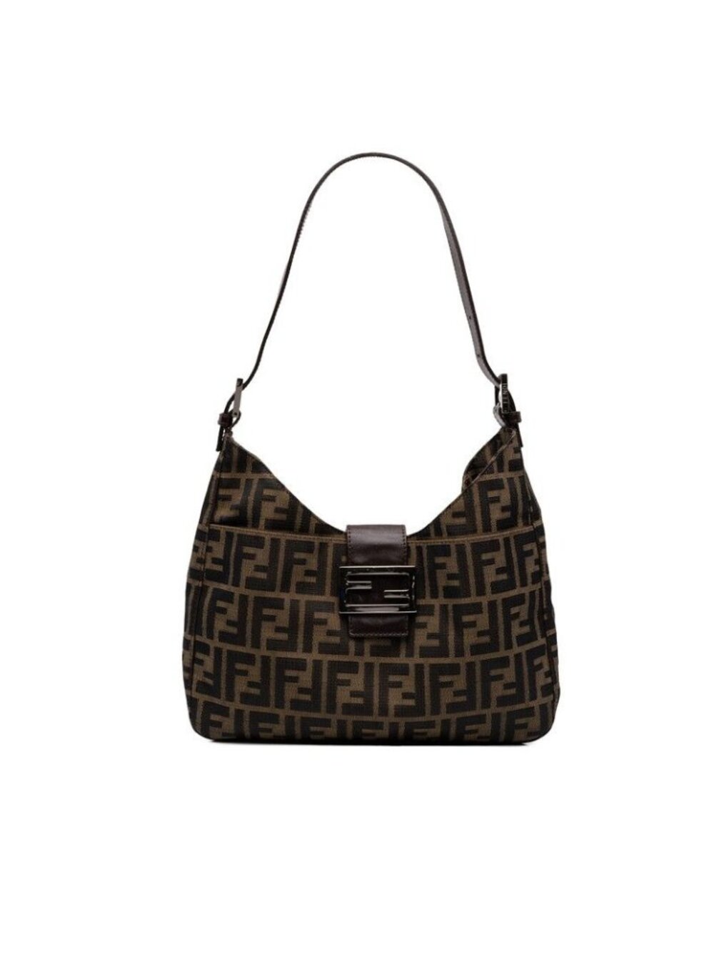 Fendi Zucca Mamma Bucket Bag Brown Canvas Leather